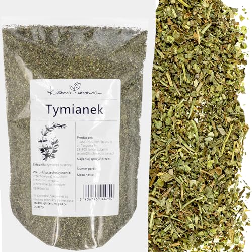 Kuchnia Zdrowia - Thymian getrocknet - Natürlich - Aromatisch - Ohne Zusatzstoffe - Auslaufsichere Verpackung mit Reißverschluss - Doypack: (100, Gramm) von Kuchnia Zdrowia