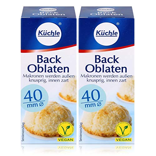 Küchle runde Back Oblaten 40mm Ø 23g - Makronen bleiben innen zart (2er Pack) von Küchle W.u.H. GmbH & Co. KG