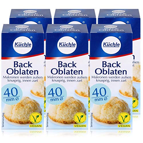 Küchle runde Back Oblaten 40mm Ø 23g - Makronen bleiben innen zart (6er Pack) von Küchle W.u.H. GmbH & Co. KG