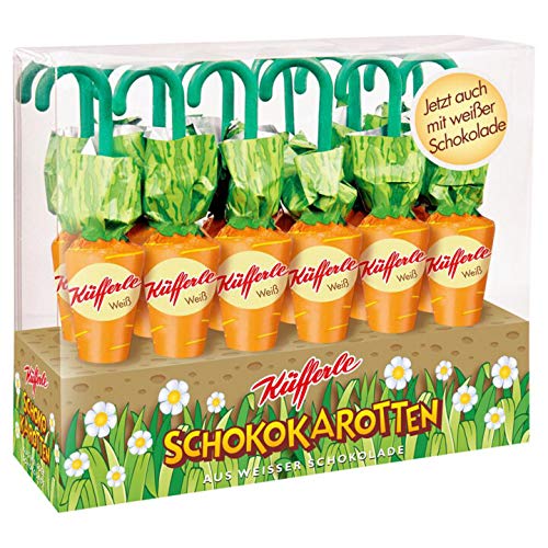 Schokokarotten 12er Schokoschirm Ostern weiße Schokolade 162g von Küfferle