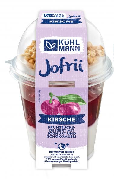 Kühlmann Jofrii Kirsche Frühstücksdessert mit Joghurt und Schokomüsli von Kühlmann