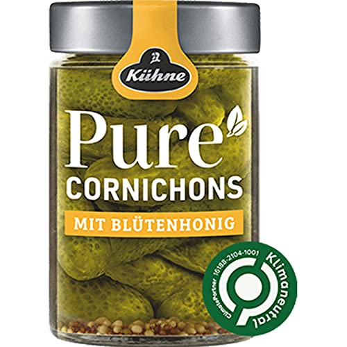 Kühne Cornichons Blütenhonig, 327ml, Abtropfgewicht 310 g von Kühne