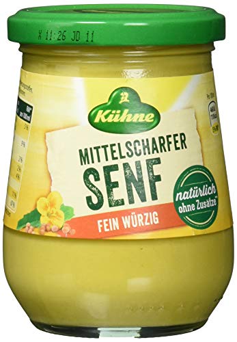 Kühne Senf mittelscharf - cremig würzig, 10er Pack (10 x 250 ml) von Kühne