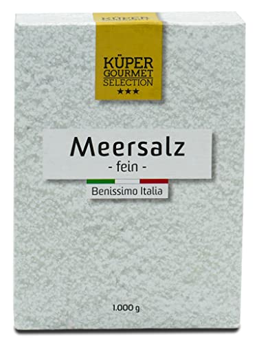 Küper Selection Meersalz - 1000g feines Salz zum Würzen und Verfeinern - ohne Zusätze oder chemische Nachbehandlung von Küper Selection