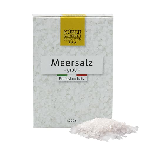 Küper Selection Meersalz - 1000g grobes Salz zum Würzen und Verfeinern - ohne Zusätze oder chemische Nachbehandlung von Küper Selection