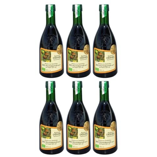 Kürbishof DEIMEL Steiermark/Austria - Sparangebot 6 x 500 ml Original Steirisches BIO Kürbiskernöl - Jährlich prämiert von Kürbishof DEIMEL