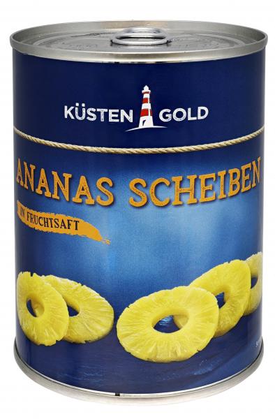 Küstengold Ananas Scheiben in Fruchtsaft von Küstengold