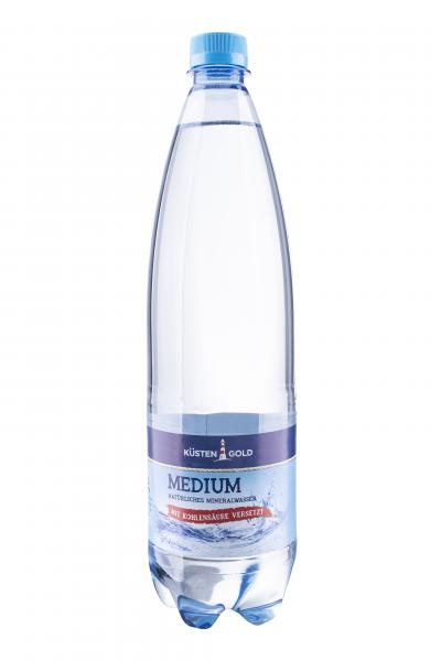 Küstengold Mineralwasser medium PET (Einweg) von Küstengold