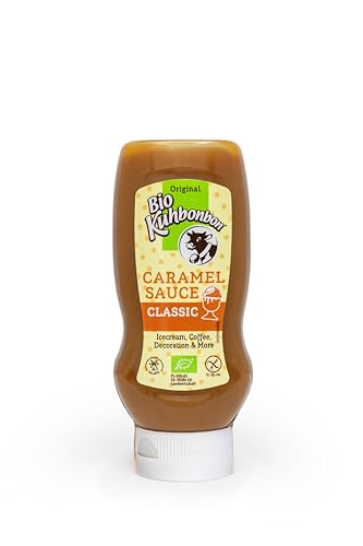 Kuhbonbon Bio Caramel Sauce – Bio Karamellsauce mit Milch und Butter, glutenfrei, palmölfrei, 250 gr von Kuhbonbon