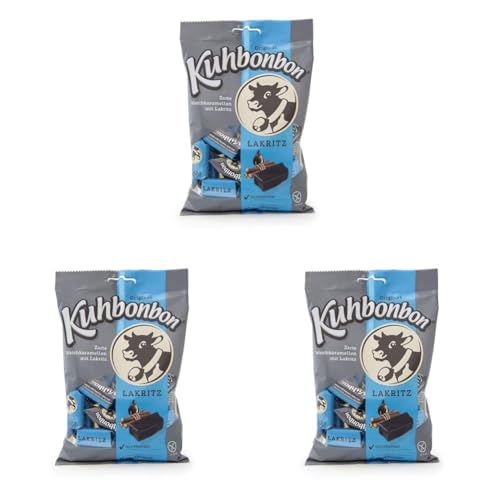 Kuhbonbon Lakritz, 200 g (Packung mit 3) von Kuhbonbon