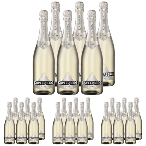 Kupferberg Gold Brut Sekt (6 x 0,75 l) 11,0% vol. fruchtig-frische Sekt-Cuvée, feinperlig und vollmundig, Aromen von reifen, tropischen Früchten und Zitrus, Sekttradition seit 150 Jahren von Kupferberg