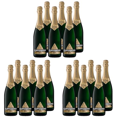 Kupferberg Gold Sekt Trocken (6 x 0,75 l) - frische Sekt-Cuvée aus ausgewählten Rebsorten, angenehmes Säurespiel, fruchtige Apfelaromen und leichte Gewürznoten, Sekttradition seit über 150 Jahren von Kupferberg