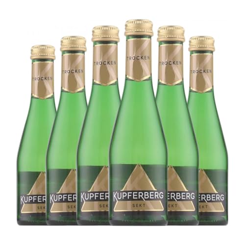 Kupferberg Sekt Trocken Kleine Flasche 20 cl Weißer Sekt (Karton mit 6 Kleine Flasche von 20 cl) von Kupferberg