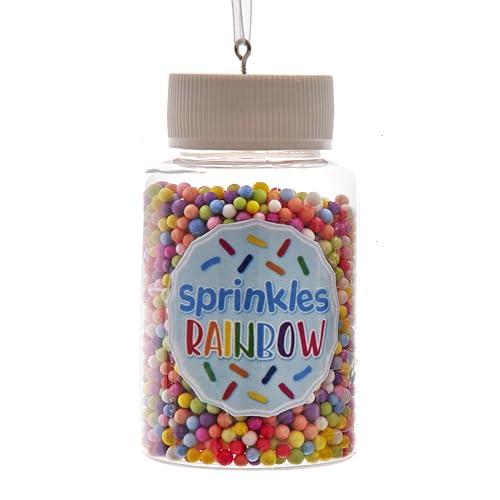 Kurt Adler Cookie Streusel Glas Ornament Sprinkles Rainbow 8,4 cm von Kurt S. Adler