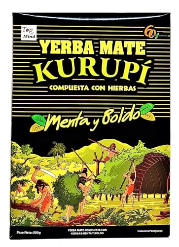 Kurupi Compuesta Especial 500g | Menta y Boldo | Yerba Mate Tee aus Paraguay 500g von Kurupi