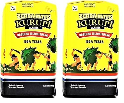 Mate Tee Kurupi Clásica 500g | Paraguya mate-tee loose leaf 0,5kg (Packung mit 2) von Kurupi