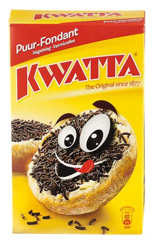 Kwatta - Chocolate Sprinkles Pure - 400 g - 1 Packung - Granulierte Fondantschokolade - Belgisch-niederländische Schokoladenmarke - Cremig mit dunklem Schokoladengeschmack von Kwatta