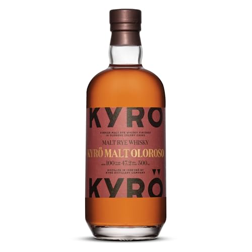 Kyrö Malt Oloroso Whisky 47,2% vol. | Finnischer Roggenwhisky | 0,7 Liter | Oloroso Sherry Fass Finish | Kyrö Distillery von Kyrö