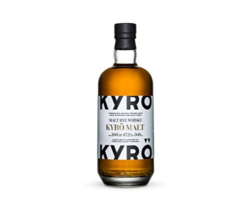 Kyrö Malt Rye Whisky 47,2% Vol. | Finnischer Roggenwhisky|Kyrö Distillery|Hergestellt aus 100% finnischem gemälzten voll Korn Roggen| IWSC Gold Award 98/100| 500ml von Kyrö