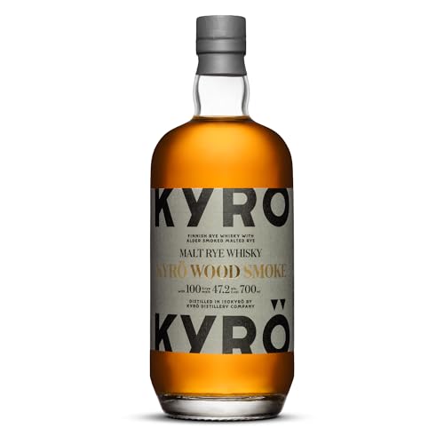 Kyrö Wood Smoke Whisky 47,2% vol. | Finnischer Roggenwhisky | 0,7 Liter | Über Erlenholz geräuchert | Kyrö Distillery von Kyrö