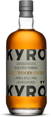 Kyrö Wood Smoke Whisky 47,2% vol. | Finnischer Roggenwhisky | 0,7 Liter | Über Erlenholz geräuchert | Kyrö Distillery von Kyrö