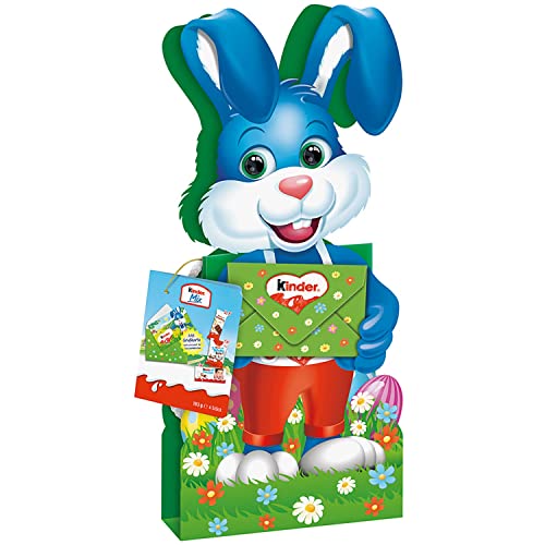 Kinder Mix Geschenktüte Ostern | Geschenkverpackung mit Grußkarte und Schokoladensortiment | 1 x 193g ('Hase') von Kywië