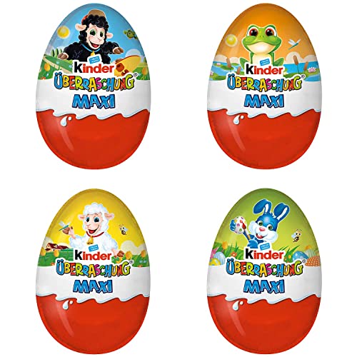 Kinder Überraschung | Maxi Ei Classic | 4 x 100g Packung | Ostermotive von Kywië