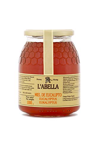 L'Abella Mel - Natürlicher Eukalyptushonig | Reiner Bienenhonig, von Hand gesammelt an der Costa Blanca, Spanien – Premiumprodukt – 1000 g – glutenfrei von L'ABELLAMEL