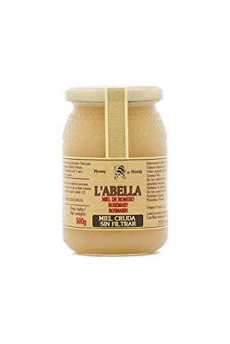 L'Abella Mel – Roher, ungefilterter Rosmarinhonig – 100% natürlich | Reiner Bienenhonig, von Hand gesammelt an der Costa Blanca, Spanien – 500-g-Glas – glutenfrei von L'ABELLAMEL