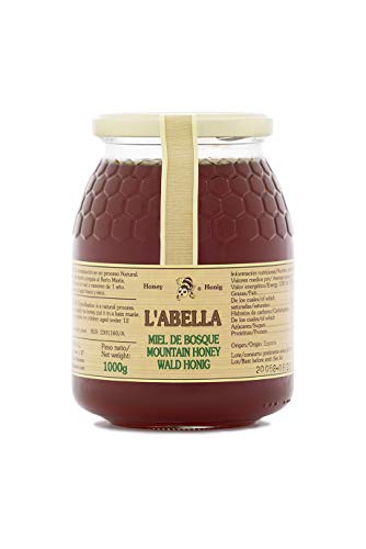 Waldhonig aus Spanien - Premium Qualität - reines Naturprodukt - kaltgeschleudert - aus Honigtau - herb würziger Geschmack - unfiltriert - im Glas , Größe:1000 ml, Geschmack:Wald von L'ABELLAMEL