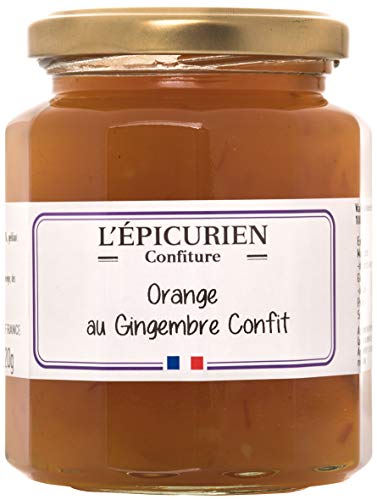 L'Epicurien - Confiture artisanale - Handwerklich hergestellte Konfitüre mit Bitterorange und kandiertem Ingwer (38% Fruchtanteil) - 320 g von L'Epicurien