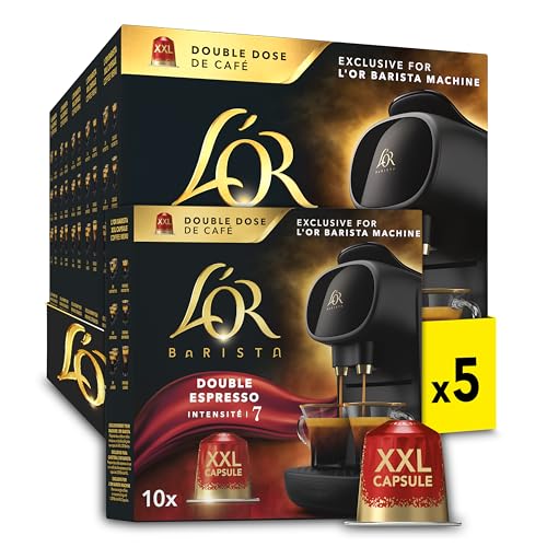 L'OR Barista Kaffeekapseln Espresso Splendente, exklusiv für L'OR Barista Maschinen, 5er Pack, 5 x 10 Kapseln von L'OR