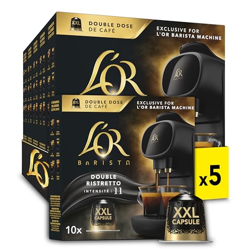 L'OR Barista Kaffeekapseln Ristretto, exklusiv für L'OR Barista Maschinen, 5er Pack, 5 x 10 Kapseln von L'OR