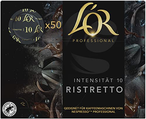 L'OR Suprême Ristretto 10, Kaffeekapseln Nespresso®* Pro kompatibel (50 Kaffeepads), kräftig, Intensität 10/10 von L'OR