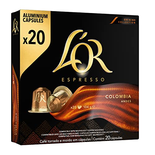 L'or - Kolumbianischer Kaffee in Kapseln L'or Espresso kompatibel mit Nespresso 20 Einheiten zu 5,2 g. von L'OR