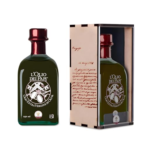 L'Olio dei Papi 100 % natives italienisches Olivenöl, kaltgewonnen aus den Jahrhunderten alten Olivenhainen der alten Länder der der Päste 0,25 (vitrine) (1) von L'Olio dei Papi