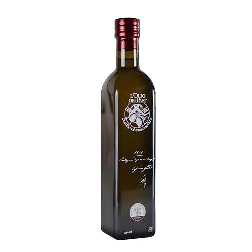 L'Olio dei Papi 100 % natives italienisches Olivenöl, kaltgewonnen aus den Jahrhunderten alten Olivenhainen der alten Länder der der Päste 0,75 (flasche) (1) von L'Olio dei Papi