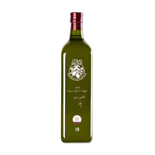 L'Olio dei Papi 100 % natives italienisches Olivenöl, kaltgewonnen aus den Jahrhunderten alten Olivenhainen der alten Länder der der Päste 1 LT (flasche) (1) von L'Olio dei Papi