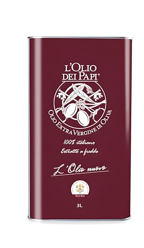 L'Olio dei Papi - NOVELLO 100% natives italienisches Olivenöl, kaltgewonnen aus den Jahrhunderten alten Olivenhainen der alten Länder der der Päste 3 LT (zinn) (1) von L'Olio dei Papi