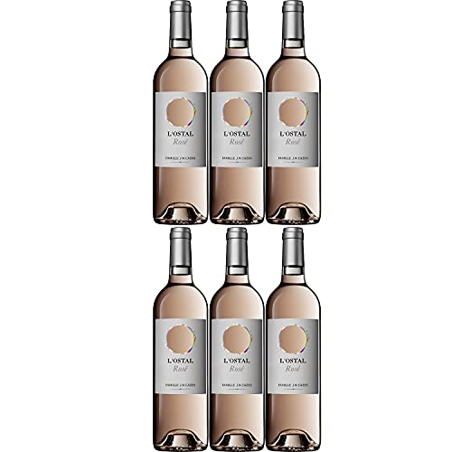 L’Ostal Rosé Pays d’Oc IGP Roséwein Rose Wein trocken Frankreich I Visando Paket (6 Flaschen) von L’Ostal