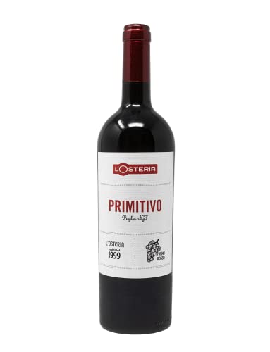 L'Osteria Primitivo Puglia IGT (6 Fl. a 0,75L.) - Intensiver und kräftiger Rotwein. Alkoholgehalt 13%. Jahrgang 2022. Grundpreis (8,88 € / l) von L'Osteria