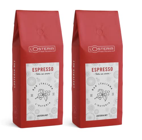 ORIGINAL L'Osteria Espresso Bohnen 2 x 1 KG Vorteilspack von L'Osteria