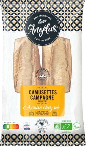 L angelus Bio 2 Weizenbaguettes zum Aufbacken (6 x 400 gr) von L angelus