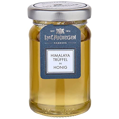 L.W.C. Michelsen - Himalaya Trüffel in Honig (125g) | cremig & aromatisch | natürlich, ohne Zusätze | hochwertiger Honig mit Trüffel-Aroma | echte Trüffelstücke eingelegt in Honig von L.W.C. MICHELSEN