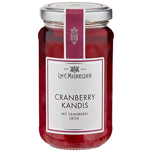 L.W.C. Michelsen - Cranberry-Kandis (250g) | Weißer Kandis eingelegt in Cranberry-Likör | fruchtig-süß | für Tee-Liebhaber | Geschenk für Sie und Ihn von L.W.C. Michelsen