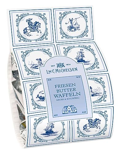 L.W.C. Michelsen - Butterwaffeln kross & knusprig (225g) | knusprig & köstlich| Friesenwaffeln | friesische Butterwaffeln - nach traditioneller Rezeptur von L.W.C. Michelsen