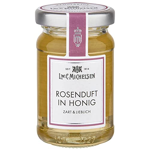 L.W.C. Michelsen - Rosenduft-Honig (125g) | rosig & süß | natürlich, ohne Zusätze | hochwertiger Honig mit Rosen-Note | Pure Natürlichkeit in einem Glas von L.W.C. Michelsen