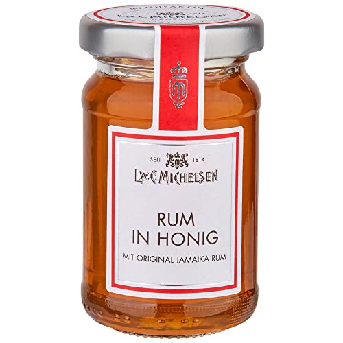 L.W.C. Michelsen - Rum in Honig (125g) | aromatisch & süß | lecker in heißem Tee | hochwertiger Honig mit Jamaika-Rum | Pure Natürlichkeit in einem Glas von L.W.C. Michelsen