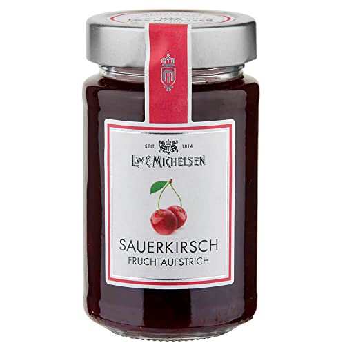 L.W.C. Michelsen - Sauerkirsch Fruchtaufstrich (260g) | fruchtiger, intensiver Geschmack | natürlich, ohne Zusätze | Pure Natürlichkeit in einem Glas von L.W.C. Michelsen