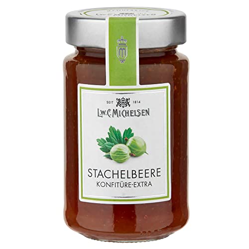 L.W.C. Michelsen - Stachelbeer-Konfitüre (280g) | mit fein-säuerlichen Stachelbeeren | natürlich, ohne Zusätze | Pure Natürlichkeit in einer Glas von L.W.C. Michelsen